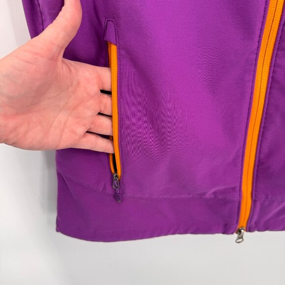Marmot Softshell Hiking Running Vest Womens M Purple Polyester Zip Pockets - Picture 4 of 9